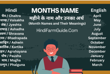 Month Name in Hindi and English